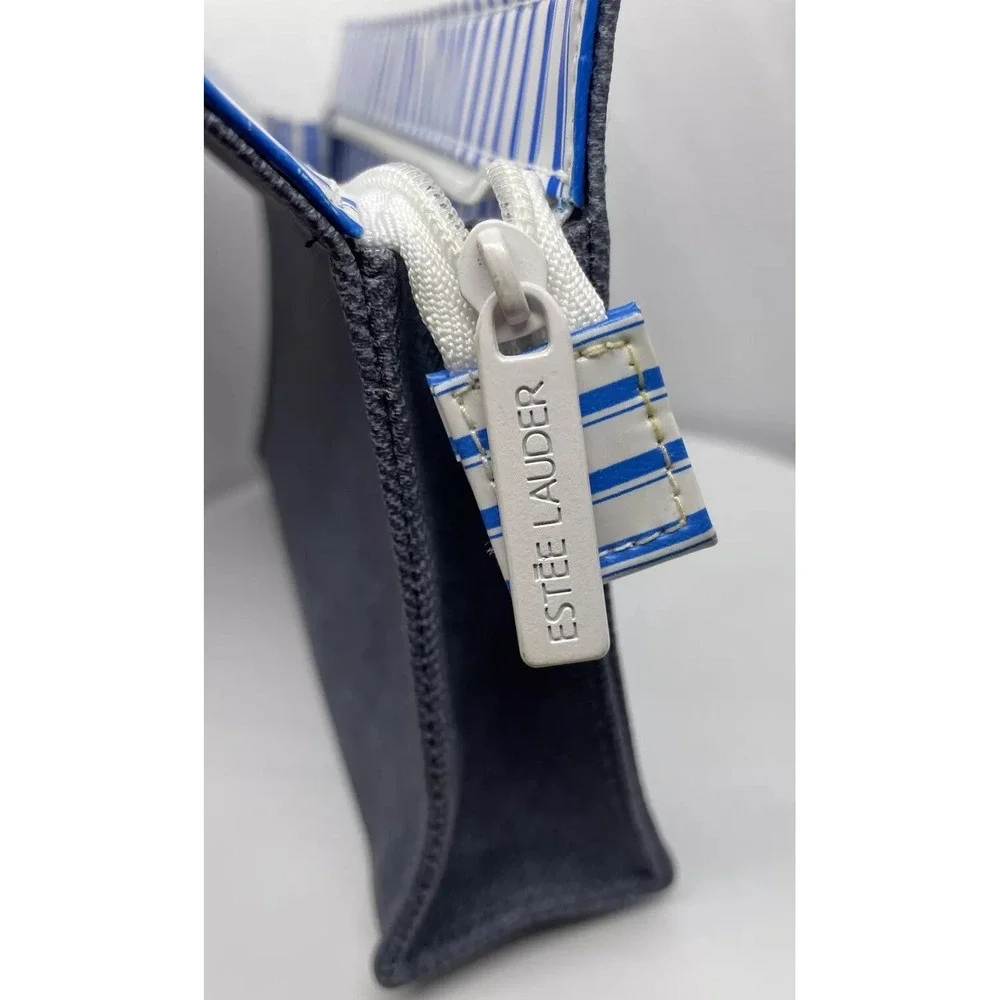 Estee Lauder Bag Zip Up Water Resistant Toiletry Purse Travel Cosmetic Clutch 8